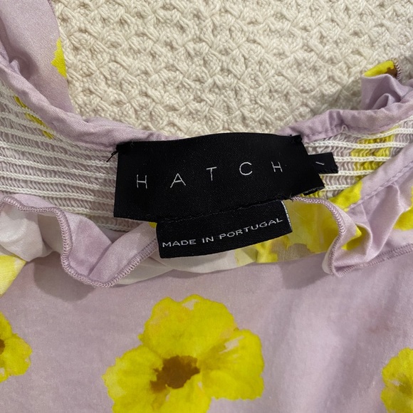 Hatch Lilac Poppy Rafaela Ruffle Sleeveless Midi Maternity Dress 1 US Small - Picture 5 of 6